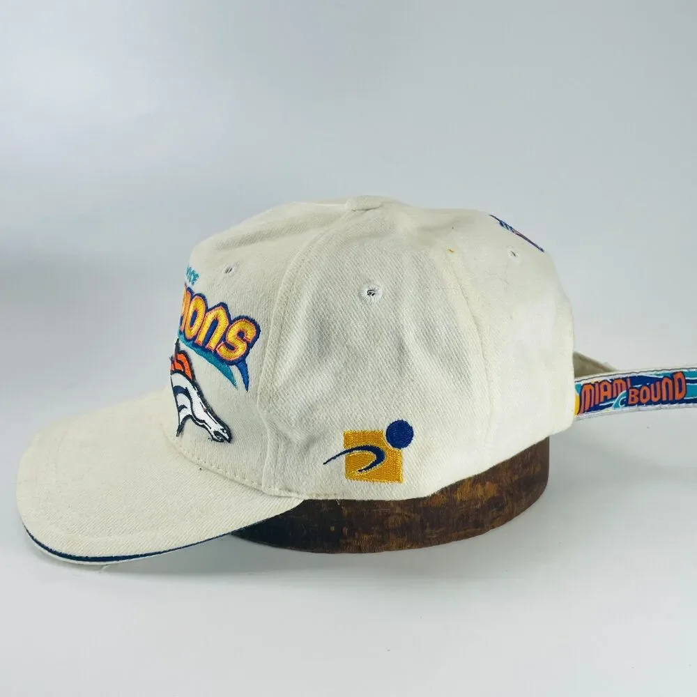 VIntage Denver Broncos 1998 AFC Champions Hat Sports Specialties Pro Line Miami